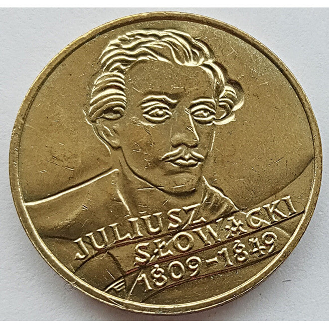 2 zł 1999 - 150. rocznica śmierci Juliusza Słowackiego (1809 - 1849)
