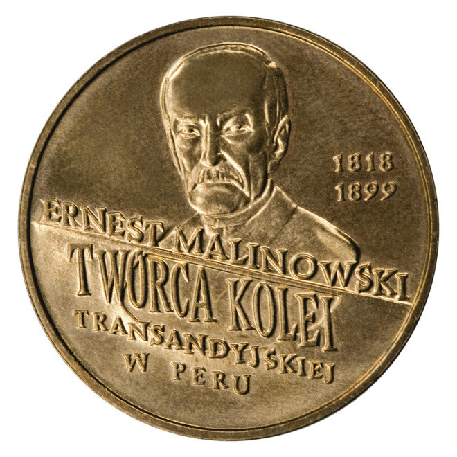 2 zł 1999 - Polscy podróżnicy i badacze: 100 rocznica śmierci Ernesta Malinowskiego (1818-1899)