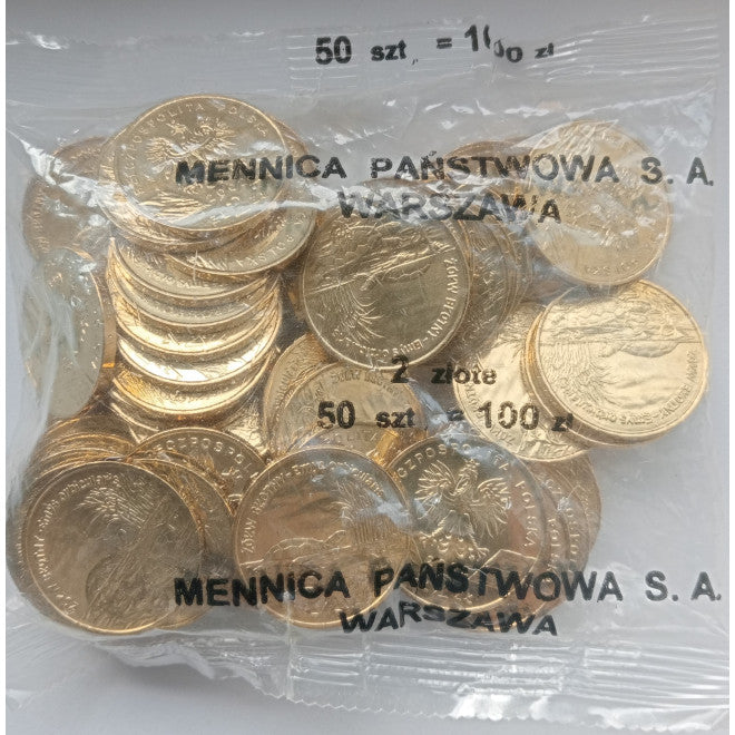 2 zł 2002 - Zwierzęta świata: Żółw błotny (woreczek 50 szt.)