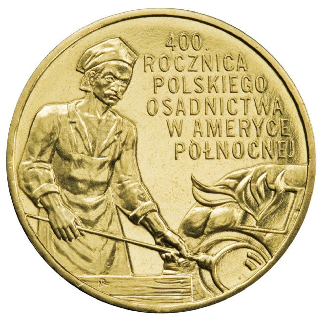 2 zł 2008 - 400. rocznica polskiego osadnictwa w Ameryce Północnej