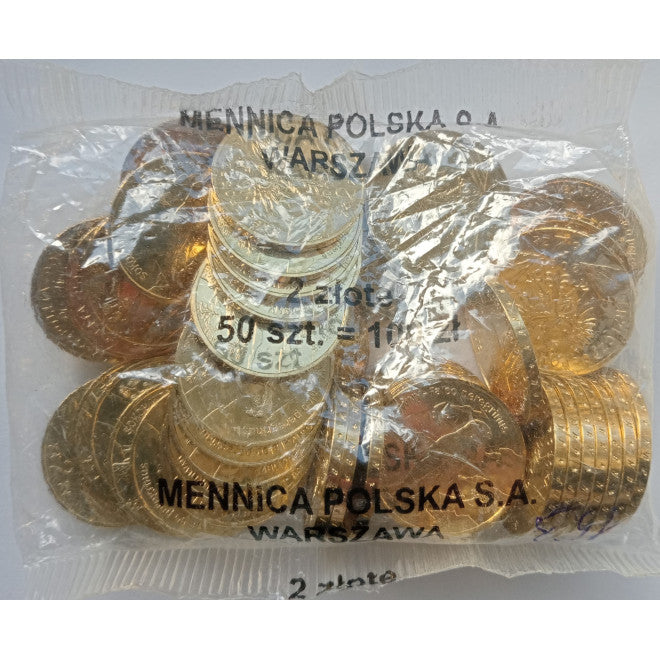 2 zł 2008 - Zwierzęta świata: Sokół wędrowny (woreczek 50 szt.)