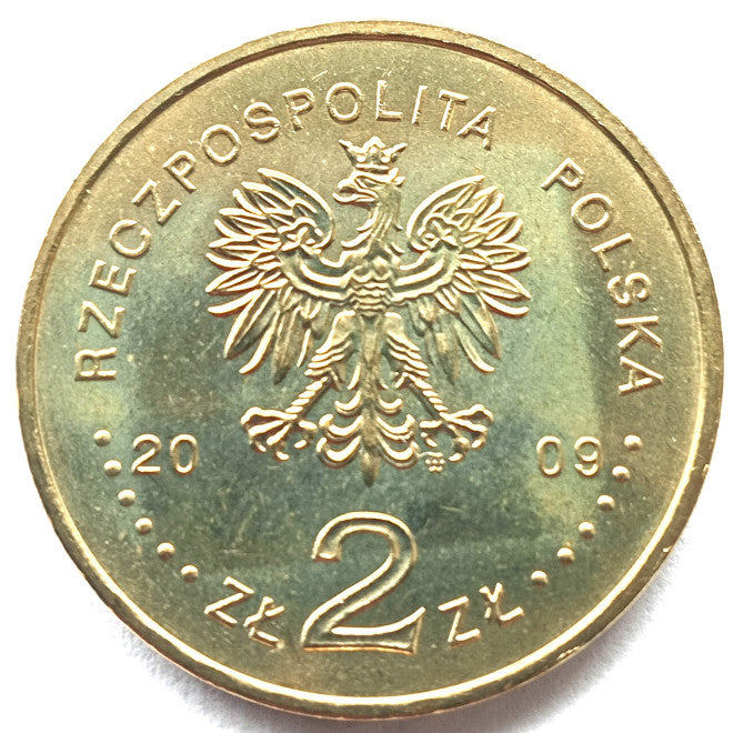 2 zł 2009 -  65. rocznica Powstania Warszawskiego – poeci warszawscy: Krzysztof Kamil Baczyński i Tadeusz Gajcy