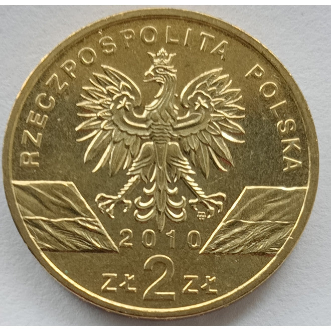 2 zł 2010 - Zwierzęta świata – podkowiec mały (łac. Rhinolophus hipposideros)