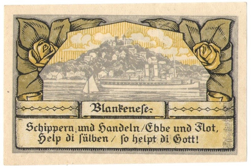 20 Pf banknot zastępczy Blankenese 1921