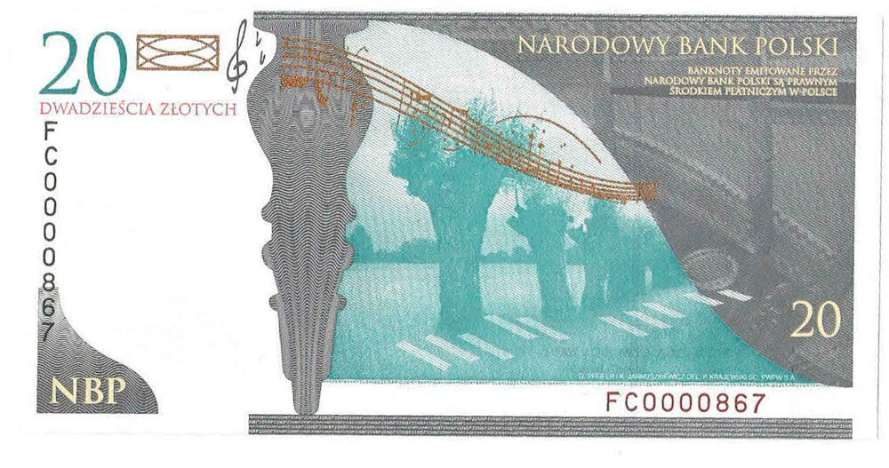 20 zł, FC0000867 200. rocznica urodzin Fryderyka Chopina, niski numer