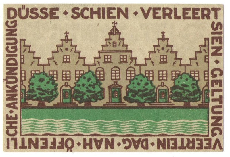 25 Pf banknot zastępczy Friedrichstadt 1921