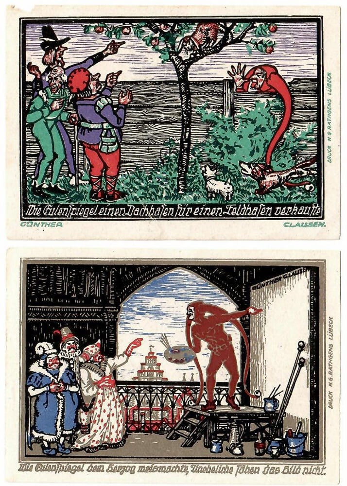 2x75 fenigów banknoty zastępcze Powiat Kneitlingen 1921