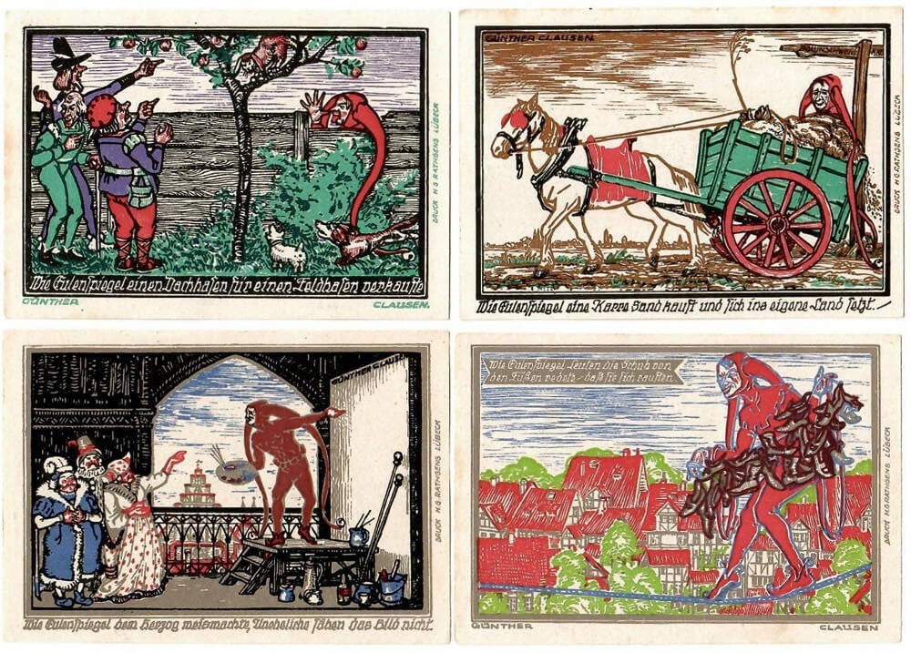 4x75 fenigów banknoty zastępcze Powiat Kneitlingen 1921