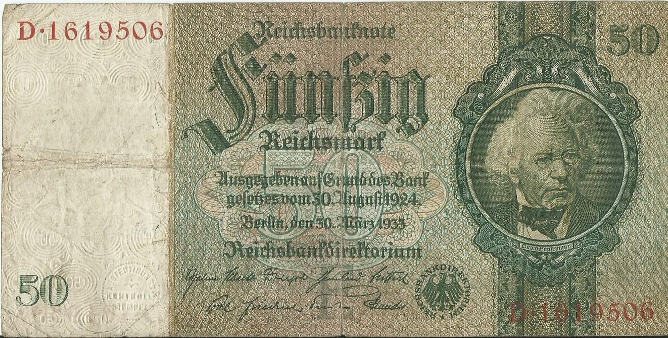 50 marek 1933, D 1619506, stan 3-