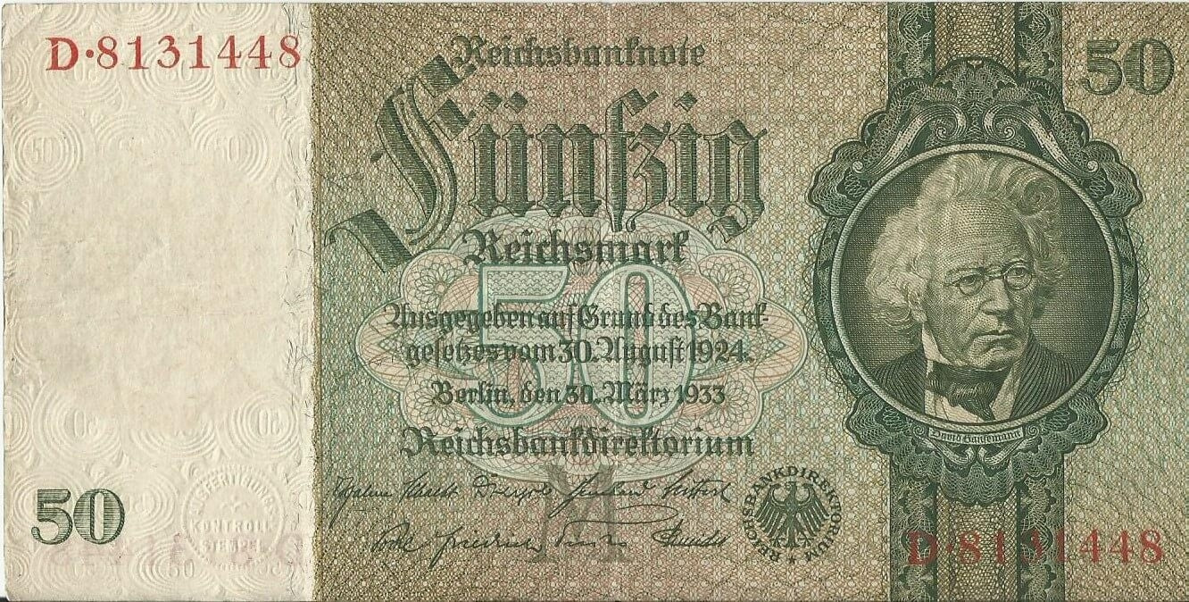 50 marek 1933, D 8131448, stan 3