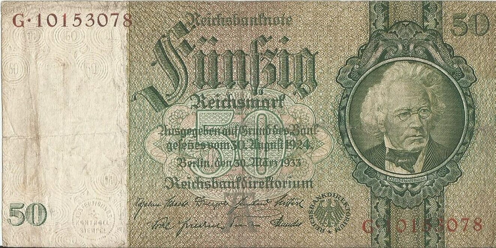 50 marek 1933, G 10153078, stan 3