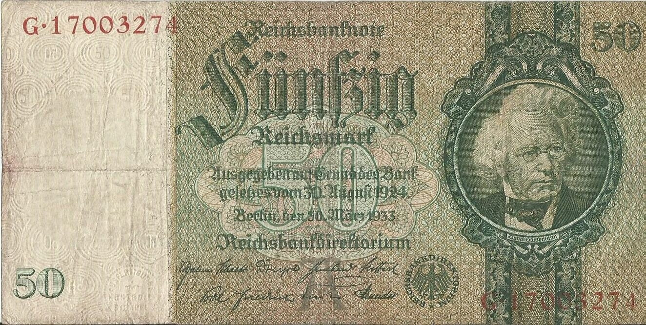 50 marek 1933, G 17003274, stan 3