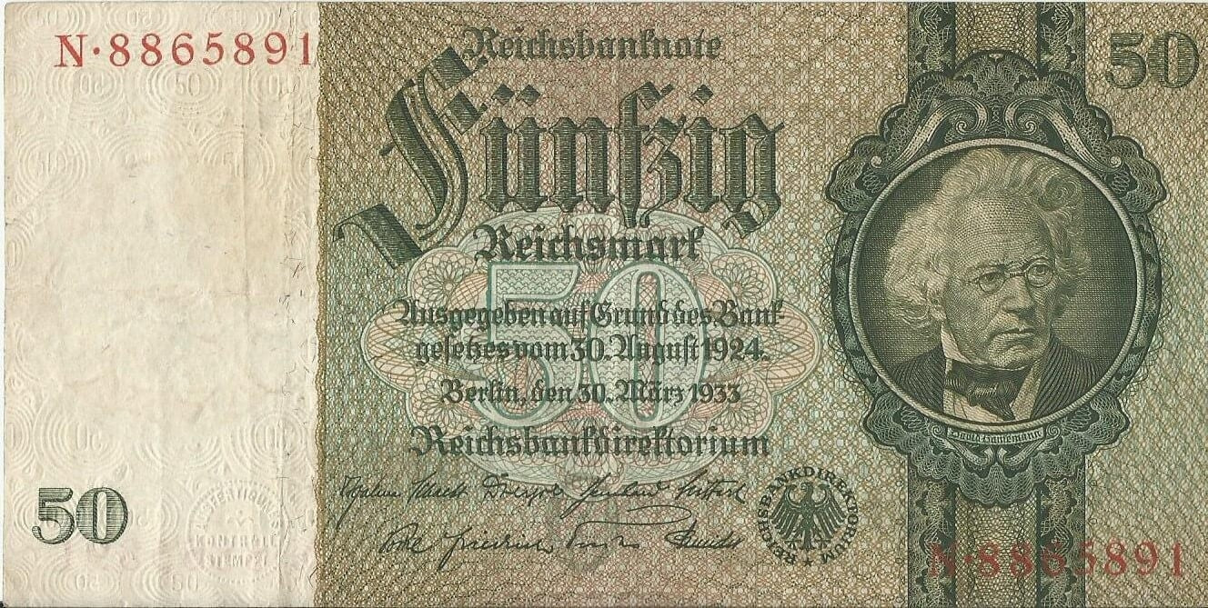 50 marek 1933, N 8865891,  stan 3