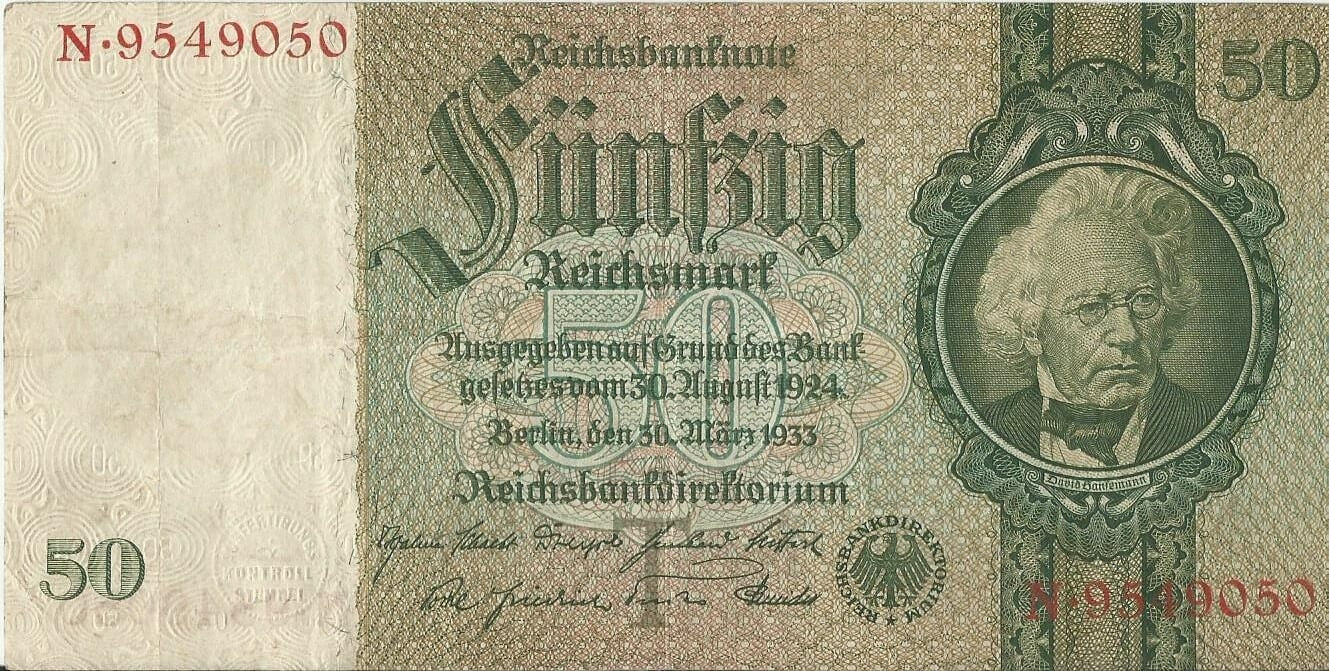 50 marek 1933, N 9549050,  stan 3