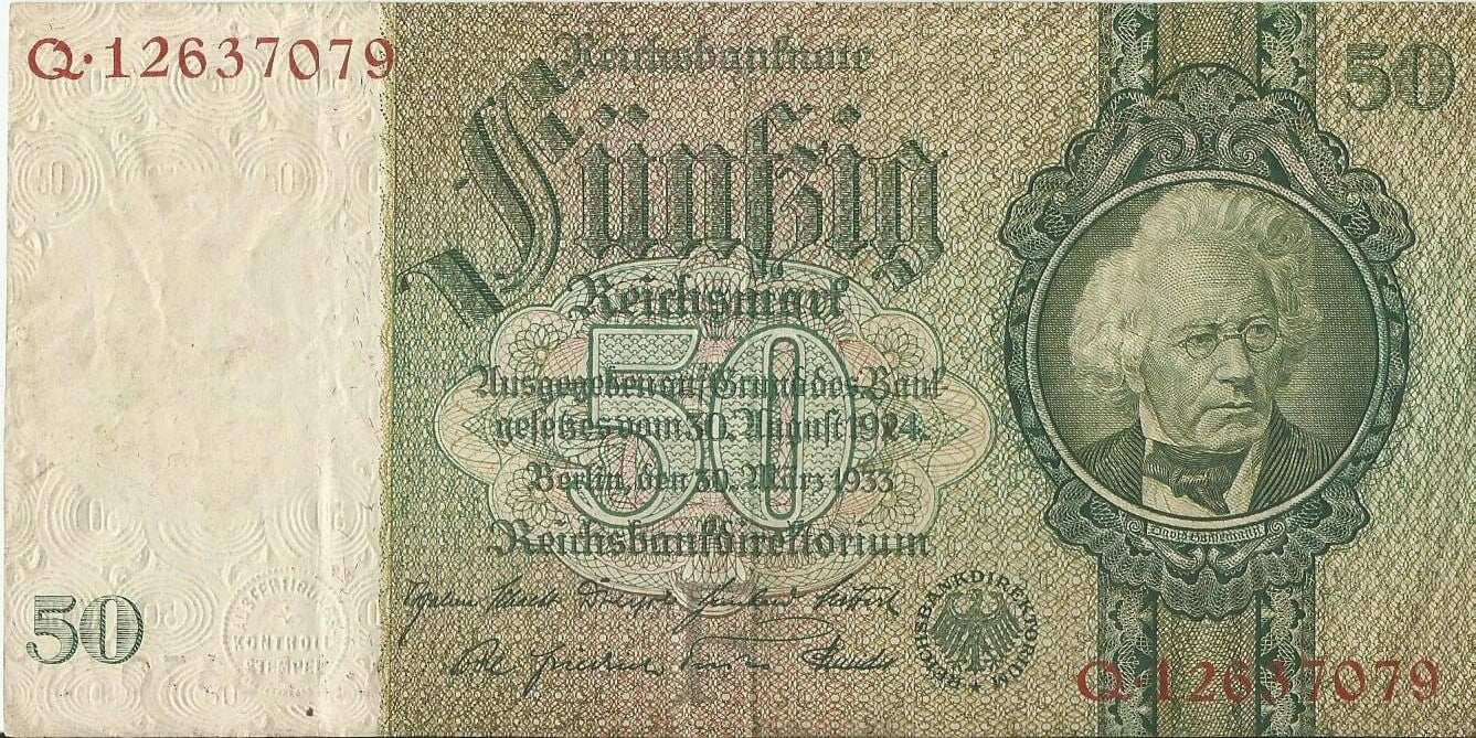 50 marek 1933, Q 12637079,  stan 3