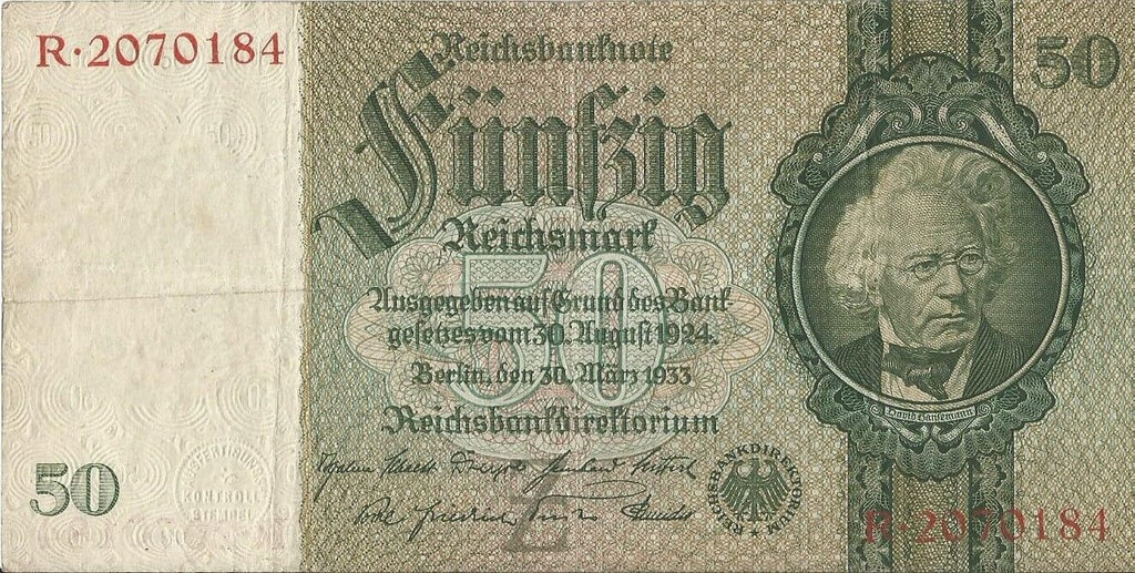 50 marek 1933, R 2070184,  stan 3