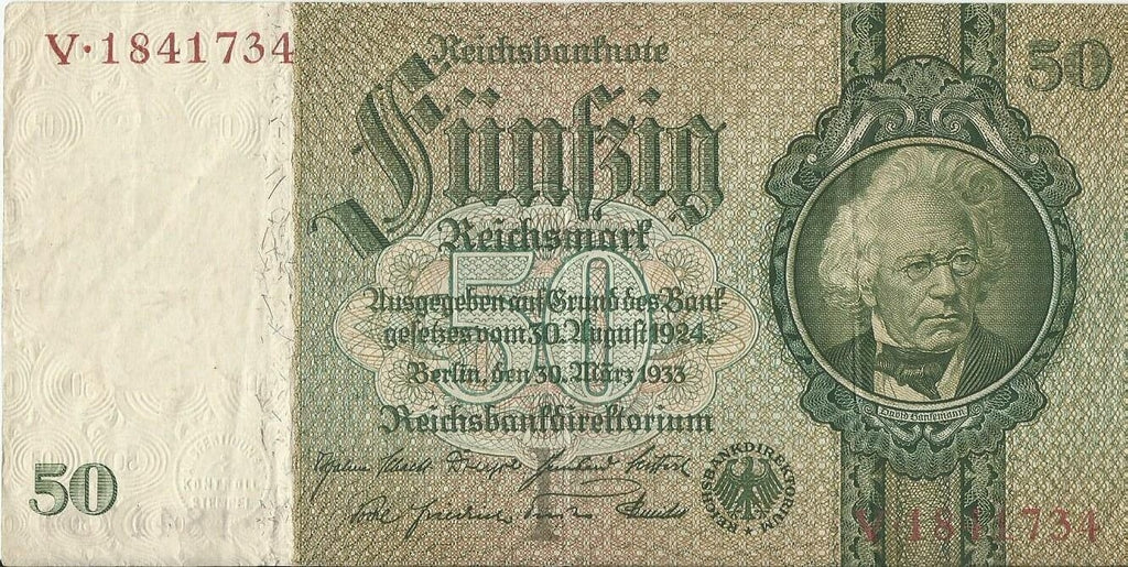 50 marek 1933, V 1841734,  stan 3+