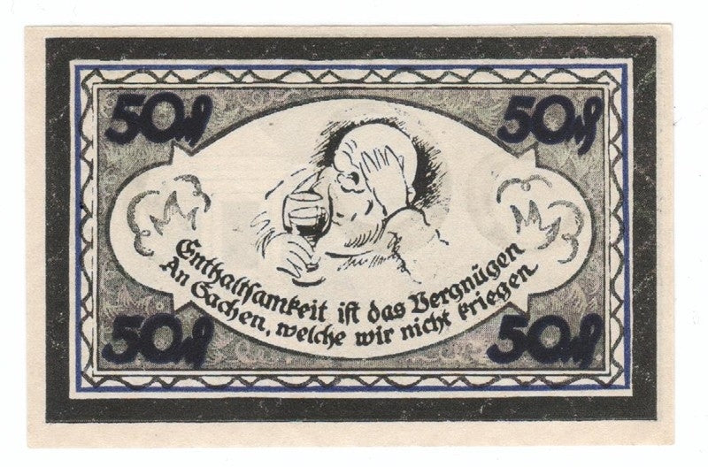 50 Pf banknot zastępczy miasto Stolzenau 1921