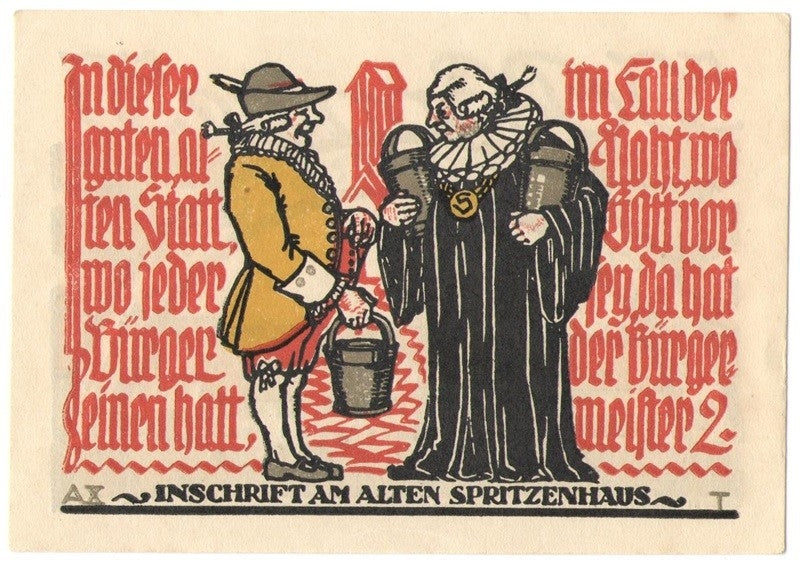 50 Pf banknot zastępczy Notgeldschein von Schöppenstedt 1921