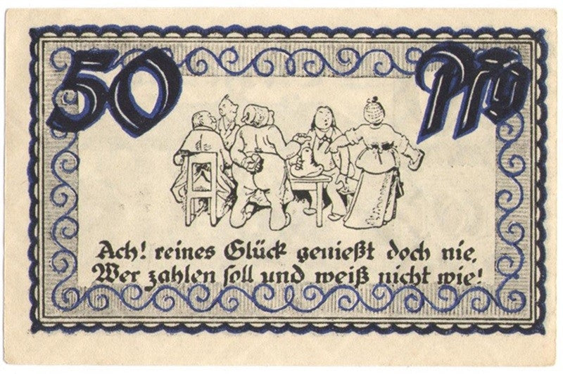 50 Pf banknot zastępczy Stolzenau an der Wese 1921