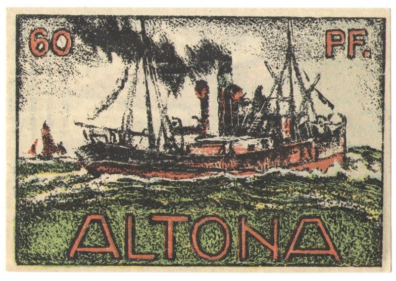 60 Pf banknot zastępczy Altona 1921