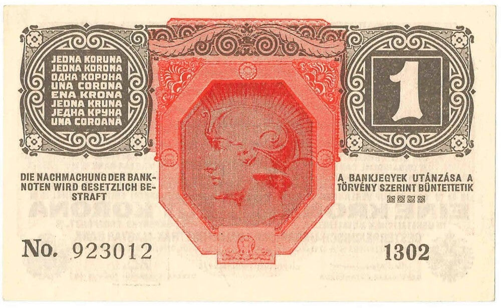 Austro-Węgry, 1 korona, egy korona, eine krone, 1916, stan 1/1-, piękny