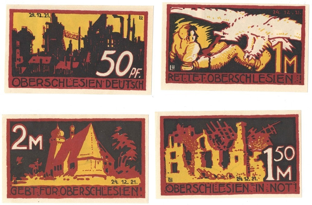 Banknoty zastępcze (notgeldy)  Helmstedt, Czerwony Krzyż, 4 sztuki