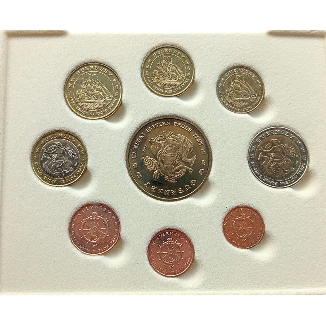Guernsey zestaw euro i eurocent (wzór) 2004