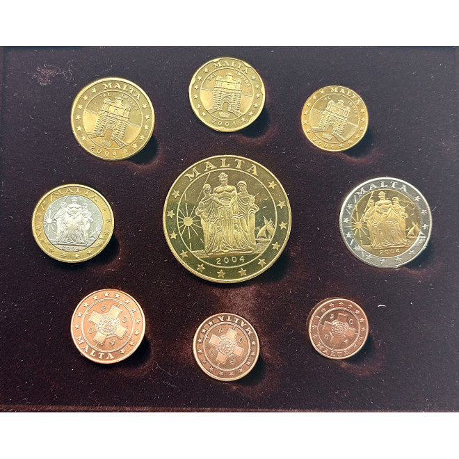 Malta zestaw euro i eurocent (wzór) 2004