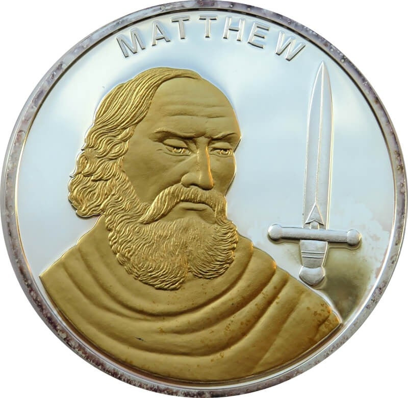 Medal okolicznościowy 12 apostołów - Mateusz, certyfikat