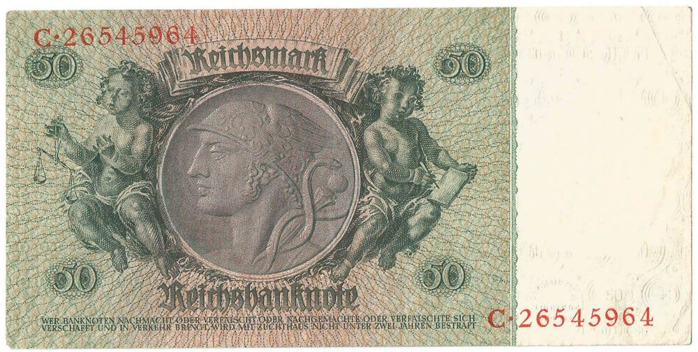 Niemcy, 50 marek 1933, seria C, stan 3