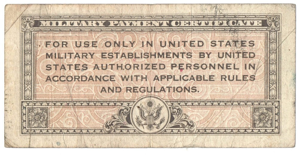 Siły wojskowe USA, banknot zastępczy 10 centów