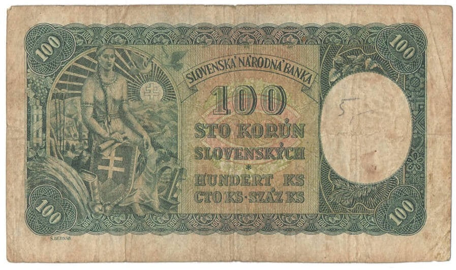 Słowacja, 100 koron 1940, ser. H8 435190, stan 4