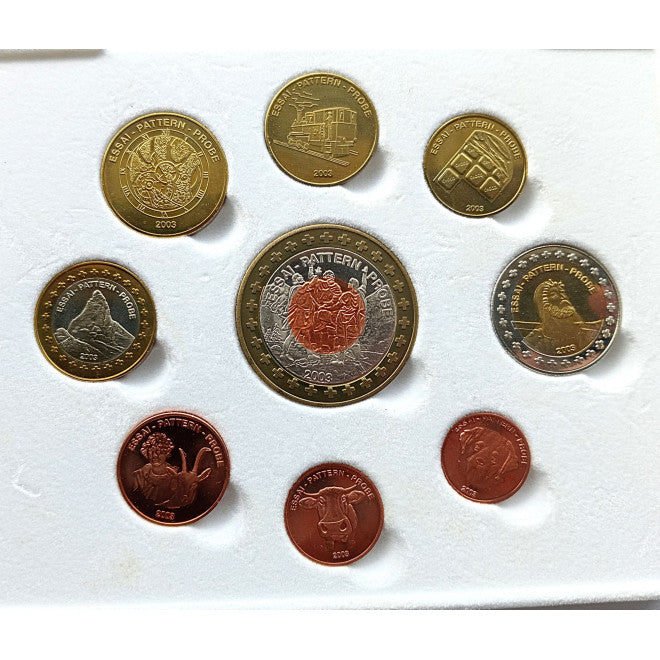 Szwajcaria zestaw euro i eurocent (wzór) 2003