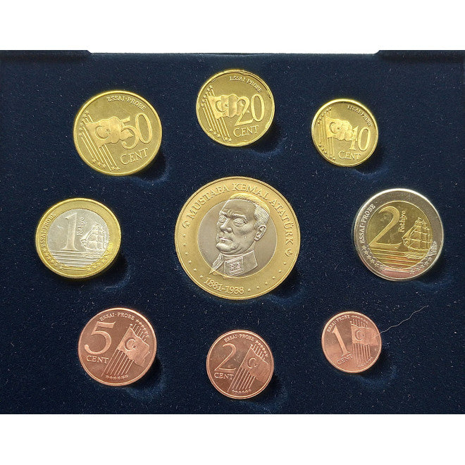 Turcja zestaw euro i eurocent (wzór) 2004