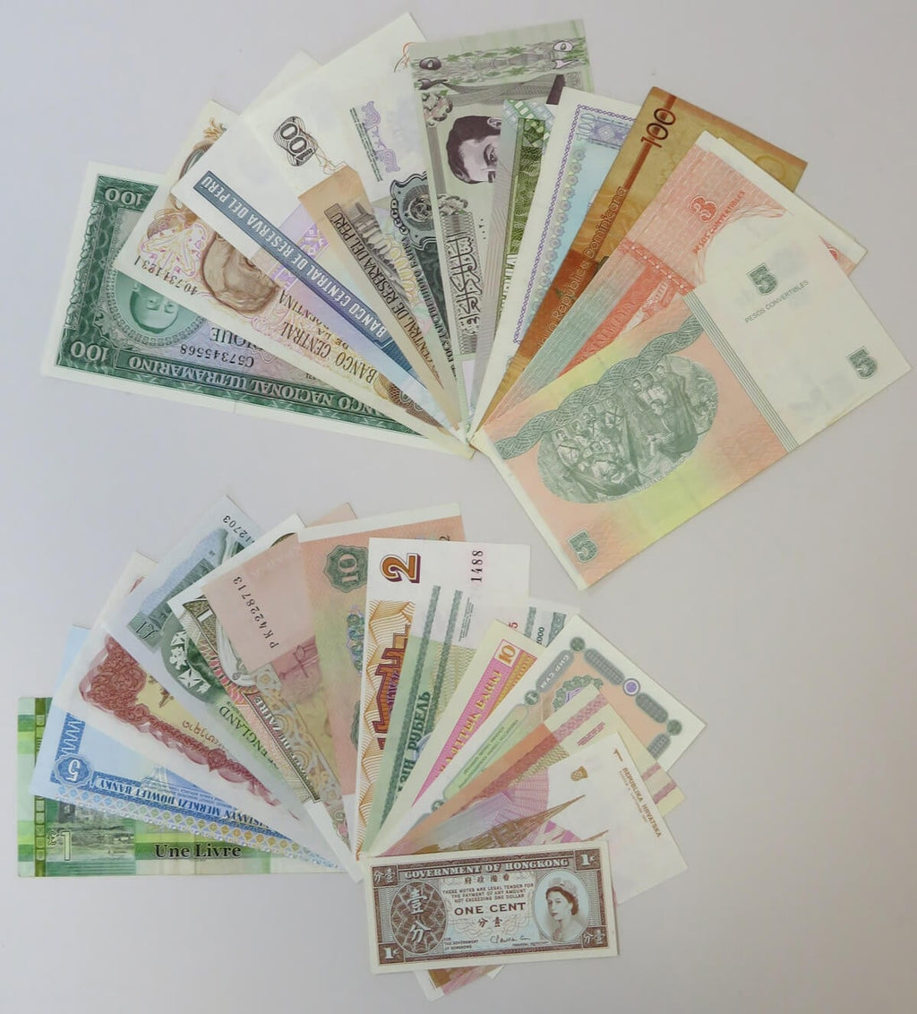 Lot: Zestaw 26 banknotów zagranicznych